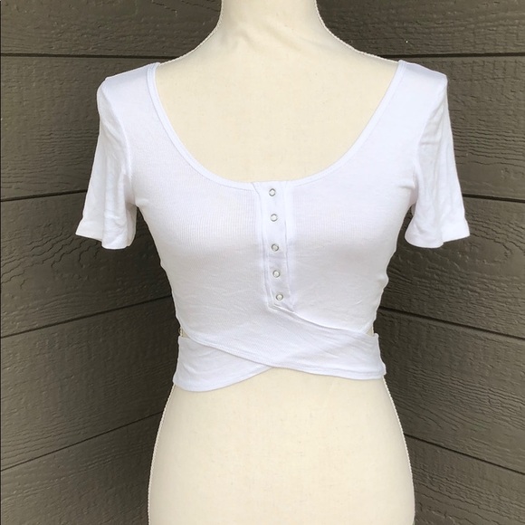 Olivaceous Tops - Olivaceous Mini Crop Tie Around Top